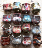 Handmade succulent pot colour glaze