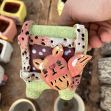 Hand made animal pots free shipping