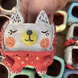 Hand made animal pots free shipping