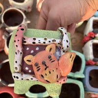 Hand made animal pots free shipping